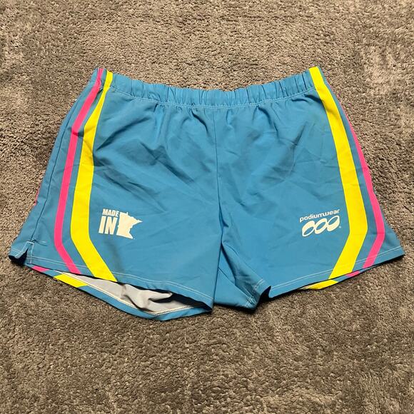 Podiumwear Cycling Shorts Womens Medium Bike Riding Blue Performance - Picture 2 of 7